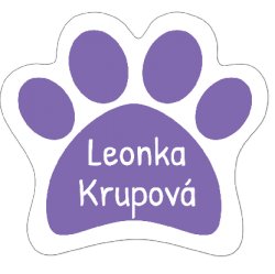 NAŽEHLOVACÍ jmenovky TLAPKA 28x25 mm (24ks)