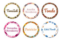 ABSZTRAKT névcímkék 25 mm (30 db)