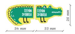 KROKODIL matricák cipőre 67x26 mm (24 db)