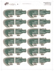 KROKODIL matricák cipőre 67x26 mm (24 db)