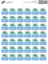 DINOSAUŘI MINI štítky 22x22 mm (42ks)