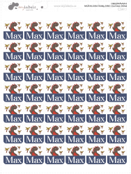 VASALHATÓ címkék DINO 22x22 mm (42 db)