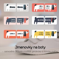 CÂINE autocolant pentru încălțăminte 69x23,5 mm (28 buc.)