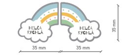 SZIVÁRVÁNY matrica cipőre 70x35 mm (20 db)