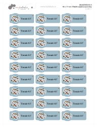 VASALHATÓ névcímkék TÁBOR 40x17 mm (27 db)