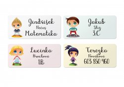 VASALHATÓ névcímkék EMBERKÉK 45x20 mm (24 db)