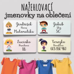 VASALHATÓ névcímkék EMBERKÉK 45x20 mm (24 db)