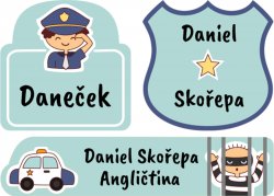 RENDŐRSÉG mini címkekészlet (45 db)
