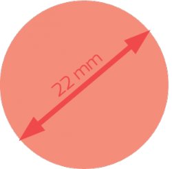 KRUH BARVY MINI štítky 22mm (42ks)