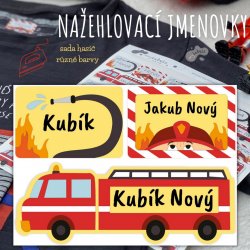 Etichete cu nume TERMOADEZIVE POMPIER (45 buc.)