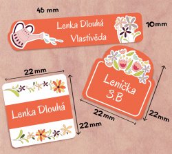 VASALHATÓ névcímkék VIRÁG (45 db)