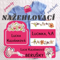 NAŽEHLOVACÍ jmenovky KVĚT (45ks)