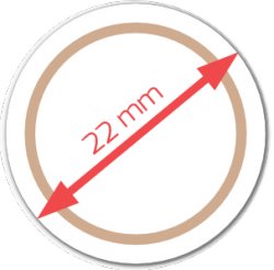 Etichete cu nume TERMOADEZIVE CERC 22 mm (42 buc.)