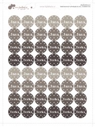MINI KÖR KÉSZLET - névcímkék több gyereknek 20 mm (48 db)