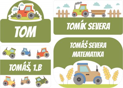 VASALHATÓ névcímkék TRAKTOR (60 db)