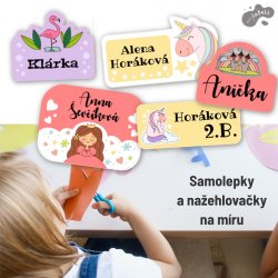 NAŽEHLOVACÍ jmenovky PRINCEZNA (60ks)
