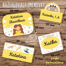 NAŽEHLOVACÍ jmenovky PRINCEZNA (60ks)