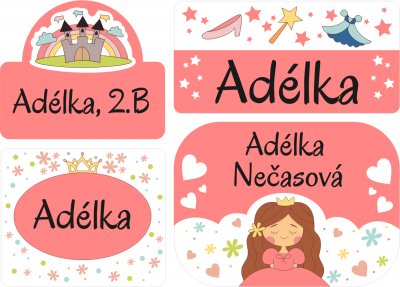 VASALHATÓ névcímkék HERCEGNŐ (60 db)