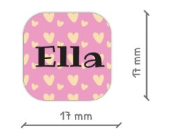 SET MINI PĂTRATE - etichete cu nume pentru mai mulți copii 17x17 mm (63 buc.)