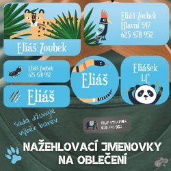 Vasalható névcímkék DZSUNGEL (48 db)