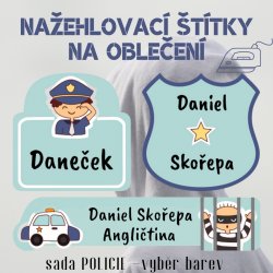 NAŽEHLOVACÍ štítky POLICIE (45ks)