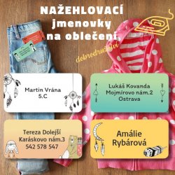 Etichete cu nume termoadezive AVENTURĂ 45x20 mm (24 buc.)