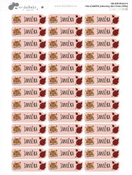 HALLOWEEN névcímkék 40x12 mm (39 db)