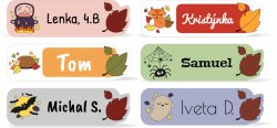 NAŽEHLOVACÍ štítky Halloween 40x12mm (39ks)
