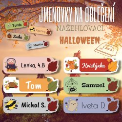 Etichete TERMOADEZIVE Halloween 40x12 mm (39 buc.)