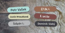 VASALHATÓ névcímkék OVÁLIS KÉSZLET 45x10 mm (45 db)