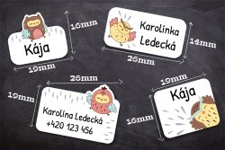 Set BUFNIȚE etichete mini (60 buc.)