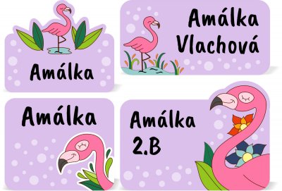 FLAMINGÓ mini címkekészlet (60 db)