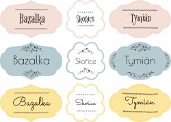 SET VINTAGE - etichete pentru casă (15 buc.)