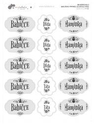 SET VINTAGE - etichete pentru casă (15 buc.)