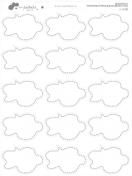 FELÍRHATÓ CÍMKE BUBORÉK 48x33 mm (15 db)