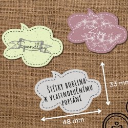 FELÍRHATÓ CÍMKE BUBORÉK 48x33 mm (15 db)
