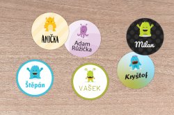 NAŽEHLOVACÍ jmenovky BUBU 30mm (20Ks)