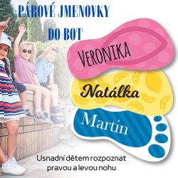 Samolepky BOTY 40x20mm (24ks - 12párů)