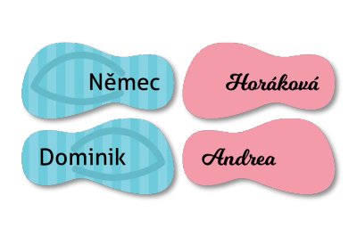 Autocolante PENTRU ÎNCĂLȚĂMINTE 40x20 mm (24 buc.)