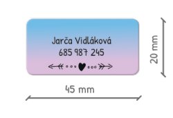 Popisovatelné samolepky DOBRODRUŽSTVÍ 45x20 mm (24ks)