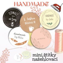Etichete MINI termoadezive HANDMADE 22 mm (42 buc.)