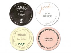 HANDMADE samolepky domácnost 44mm (12ks)