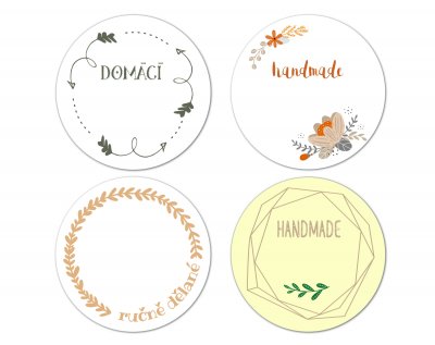 FELÍRHATÓ CÍMKÉK HANDMADE 44 mm (12 db)