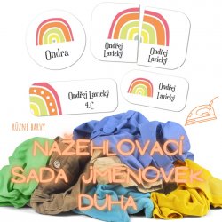 Vasalható névcímkék SZIVÁRVÁNY KÉSZLET (40 db)