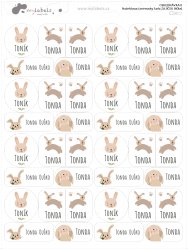 Vasalható névcímkék NYUSZI készlet (40 db)