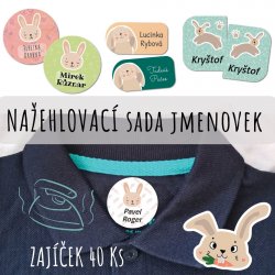 Vasalható névcímkék NYUSZI készlet (40 db)