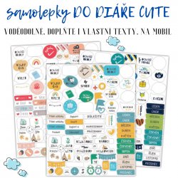 Határidőnaplóba CUTE matricák (84 db)