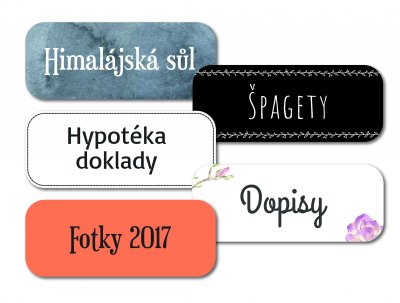 TÁROLÓDOBOZOKRA - matricakészlet 70x28 mm (12 db)