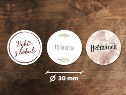 ACASĂ SET universal de etichete 30 mm (20 buc.)