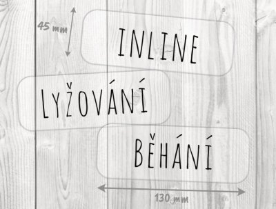INSCRIPȚII TRANSPARENTE MARI - SET 130x45 mm (4 buc.)